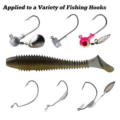 Paddle Tail Swimbaits, 2.5 inch/3inch Soft Lures Fishing Trout Crappie Bass for Freshwater and Saltwater 75PCS/60PCS - color: Gold Brown, size: 3 inch, 60 PCs