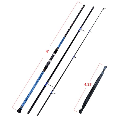 Fiblink Surf Spinning Fishing Rod Carbon Travel Surf Rod 2 Piece/3 Piece/4 Piece Spinning Fishing Rod 9'/10'/11'/12'/15' - style: 3pc 12ft---spinning