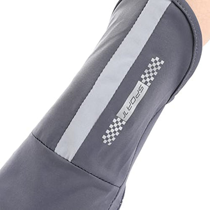 Mens Women Driving Gloves Summer UV Sun Protection Gloves Non-Slip Touchscreen Ice-Silk Sunblock Gloves for Cycling Riding - color: Extended Dark Grey