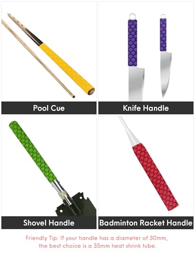 Accering Fishscale DIY Heat Shrink Handle Grip (φ20mm, Yellow) - color: Orange, size: φ20mm, L3.3ft