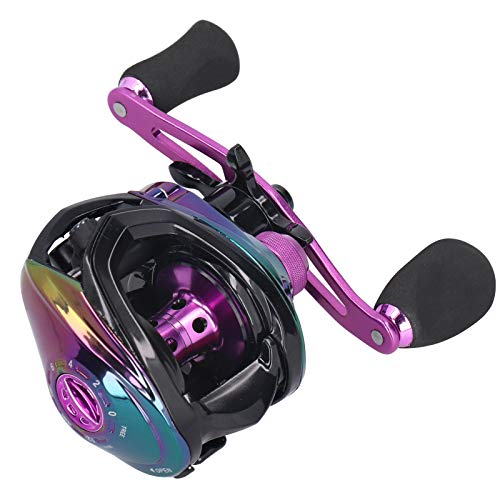 Baitcaster Reels, Magnetic Brake System Bait Caster Reel High Speed Gear Ratio 8.1:1 Low Profile Baitcasting Fishing Reel - size: Right Hand