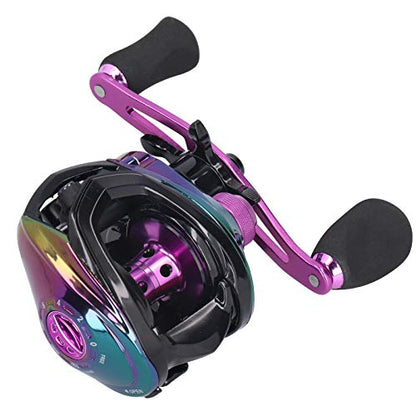 Baitcaster Reels, Magnetic Brake System Bait Caster Reel High Speed Gear Ratio 8.1:1 Low Profile Baitcasting Fishing Reel - size: Right Hand