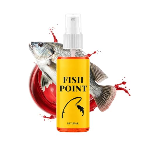 Fish Attractant 80ml Bait Fish Point Liquid | Fast-Acting Bait Additive for Lake River Stream Shore Boat Outdoor Trip Bass Trout Angler Dad Husband Boyfriend Men