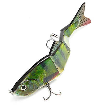 10in Multi Jointed Swimbait Fishing Lures Bait,4 Segment Big Giant Sinking Fishing Bass Lures,Crankbaits Swimbaits with Treble Hook - color: 10in,4.76oz-Color I