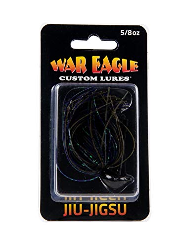 War Eagle Jiu-Jigsu Bass Fishing Lure with Weed Guard and Hole-in-One Style Skirt - color: Dirty June Bug