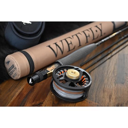 WETFLY Element Stealth Combo Fly Fishing Kit & UPF 50+ Neck Gaiter, UV Face Mask, 5WT 9FT Carbon Fiber Fly Rod, Reel, Case & Accessories for Fishing, Hiking & Outdoor Sports - size: Combo