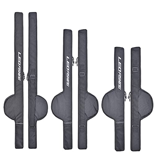LEOFISHING Portable Fishing Rod Case Folding Fishing Pole Bag Fishing Pole Tackle Protective Cover Case Fishing Spinning Rod Bag Special Design for Fishing Poles with Reels 3 Size (Small) - size: Small-85cm/33.5in