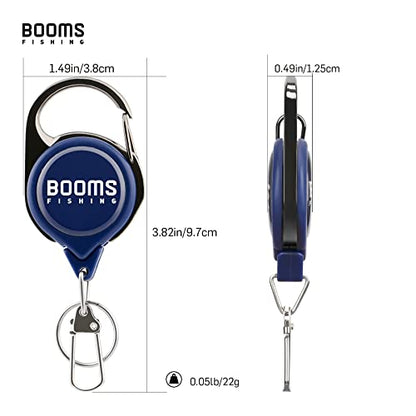Booms Fishing RG1 Fly Fishing Zinger Retractor 3 pcs - color: Blue
