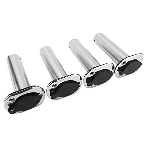 YaeMarine 4Pcs Stainless Steel Rod Holders with Rubber Cap, Liner, Gasket - style: 90 Degree