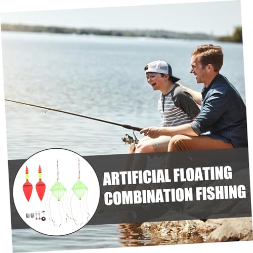Happyyami 1Set Artificial Fishing Bait Combination Buoy Tackle Accessory for Bait Dissolving Durable Material for Fishing Enthusiasts