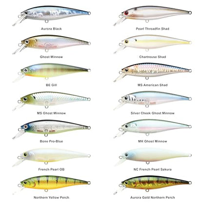 LUCKY CRAFT Pointer 78SP Fishing Lures, 3" Freshwater Bass & Trout Lures, Suspending 4ft-5ft Depth, Jerkbait, Bass Fishing Gear and Accessories, Ghost & Aurora - color: 252 Phantom Chartreuse Shad