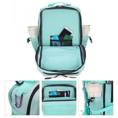 Lovelinks21 25L Tactical Backpack for Men and Women Military Backpack Small Assault Pack Molle Backpack Bug Out Bag Travel Rucksack Daypack (Mint Green) - color: Mint Green
