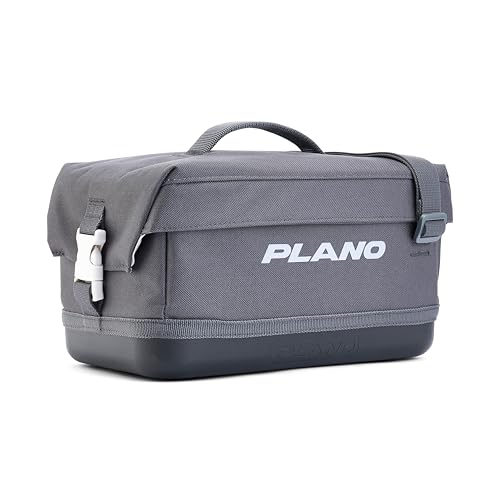 Plano Weekend Softside 3500 Tackle Bag, Cutting-Edge Fishing Tackle Bag, Molded Waterproof Base, Spacious Storage, Die Cut Tool Sleeves, Daisy Chain Attachment Points - color: Slate, style: 3500 Softsider Tackle Bag