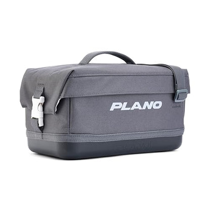 Plano Weekend Softside 3500 Tackle Bag, Cutting-Edge Fishing Tackle Bag, Molded Waterproof Base, Spacious Storage, Die Cut Tool Sleeves, Daisy Chain Attachment Points - color: Slate, style: 3500 Softsider Tackle Bag