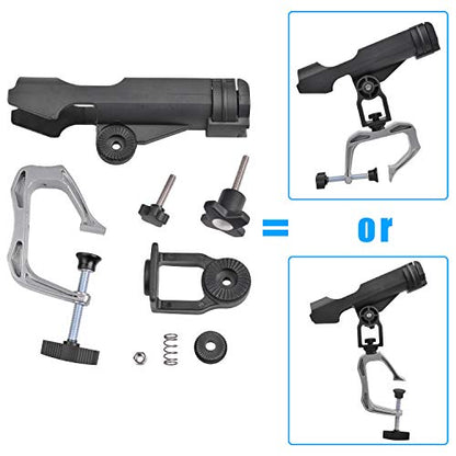Fishing Rod Holders for Boat Adjustable Fishing Pole Holder with Large Clamp Folding Rod Racks Holder - color: 2PC 02# Max Opening 1.97"
