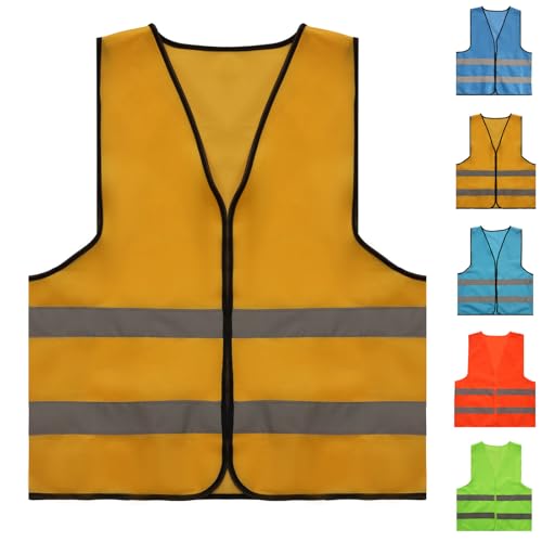 Fishing Vest - Work Vest for Men V Neck Zip Up Lightweight Breathable Sleeveless Utility Jackets Mesh Outwear Vests 2026 - color: 02# Yellow