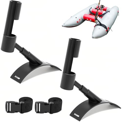 2 Pcs Fishing Rod Holder Fishing Float Tube for Inflatable Buoy Marine Boat Yacht Securing Adjusting Accessories, for Floats Smaller Than 14'' in Diameter