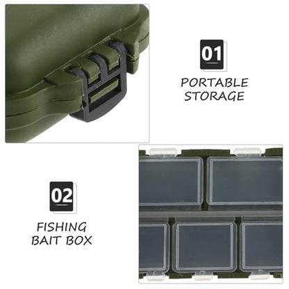 MAGICLULU Multi-compartment Fishing Tackle Box Lure Baits Container Waterproof Plastic Fishing Accessories Storage Case for Freshwater and Saltwater Anglers