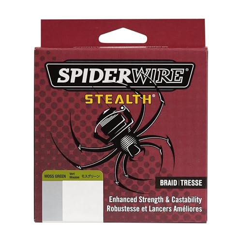 SpiderWire Stealth Braid Fishing Line - color: Moss Green, size: 200yd, style: 6lb Break Strength