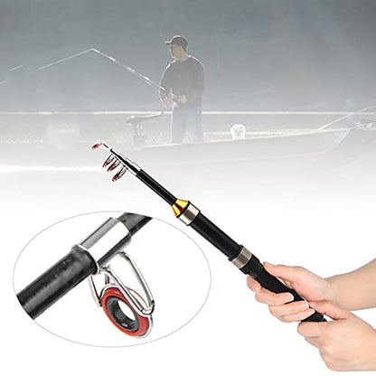Telescoping Fishing Rod, Short Saltwater Telescopic Fishing Pole for Boat Fishing for Ice Fishing(1 Meter)