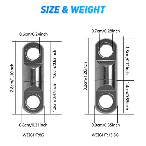 AGOOL Heavy Duty Fishing Swivels Saltwater Stainless Steel High Strength Fishing Heavy Swivels Connectors Copper Barrel Swivels Fishing Tackles for Big Game Sea Ocean Fishing - size: 551lb-10pcs