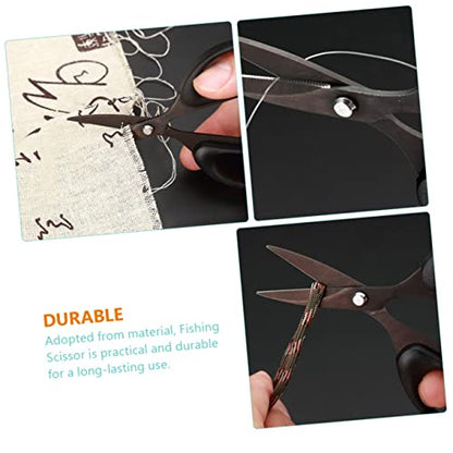 BESPORTBLE 2pcs Fishing Braided Ergonomic Portable Fishing Thread Cutter Non-slip Serrated Blades for Cutting for Enthusiasts
