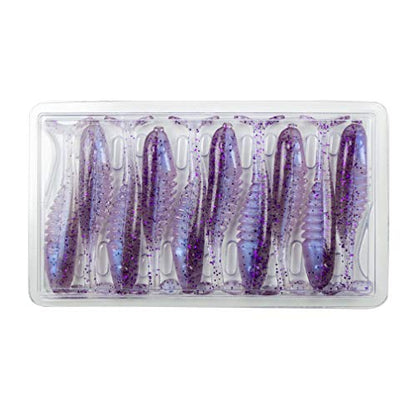 Bobby Garland Slab Hunt'R Soft Plastic Crappie Fishing Lure, 2.25 Inches, Pack of 10 - color: Purple Monkey