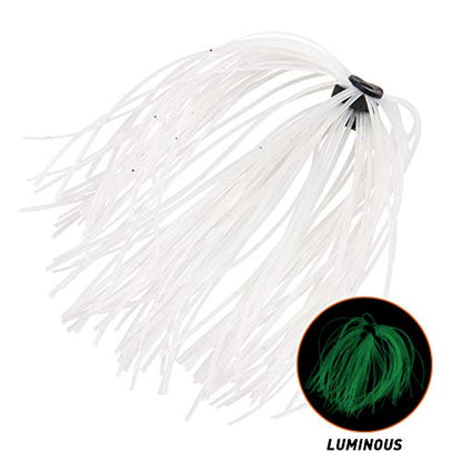 Silicone Jig Skirts Fishing Lures 50 Strands Bass Fishing Jigs Spinnerbait Skirts Replacement Kit Squid Jig Spinner Bait DIY Fishing Lures 12/24 Bundles - size: Type B-12 bundles