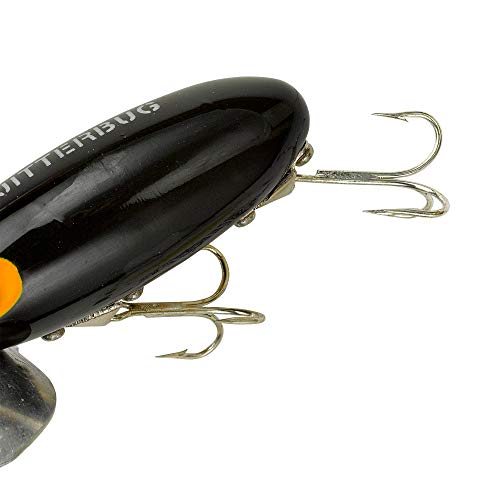 Arbogast Jitterbug Topwater Bass Fishing Lure - Excellent for Night Fishing - color: Black, size: 2 1/2" 3/8 oz