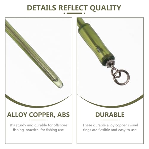 Toddmomy 10pcs Heavy-Duty Carp Fishing Rolling Swivels Portable Fishing Accessory Compact Connector for Various Methods Outdoor Tackle Small Flexible Links