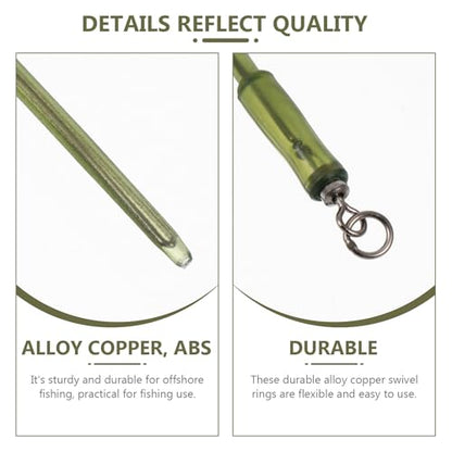 Toddmomy 10pcs Heavy-Duty Carp Fishing Rolling Swivels Portable Fishing Accessory Compact Connector for Various Methods Outdoor Tackle Small Flexible Links