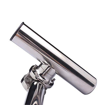 Tournament Style Fishing Rod Holders, Stainless Steel Fishing Rod Holder Clamp-on 1 1/4" to 2" Rails for Boat, Side Mount Rod Holder for Marine Yacht Boat Truck RV