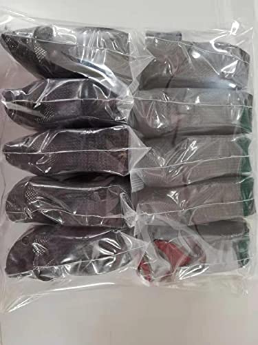 Fishing Rod Sock Mesh Sleeve Rod Cover Braided Mesh Rod Protector Pole Gloves Fishing Tools for Fly, Casting, Sea Fishing Rod - color: Black Color Set (10pc)