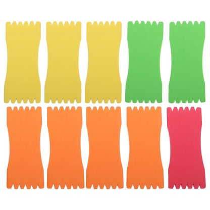 10Pcs Fishing Line Board Sponge Wrapped Wire Fishing Winding Board with 5 Slots Lightweight Quick Dry Line Spooling Accessories for Organizing Hooks Leaders and Rigs 4.72X1.96X0.23In