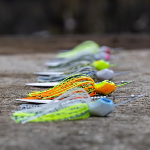 Reaction Tackle Spinner Bait, Compact Profile Fishing Lure with Flash and Vibration for Bass, Trout, Pike, Salmon and Walleye (3-Pack) - color: Tennessee Shad, size: 1/4 Oz