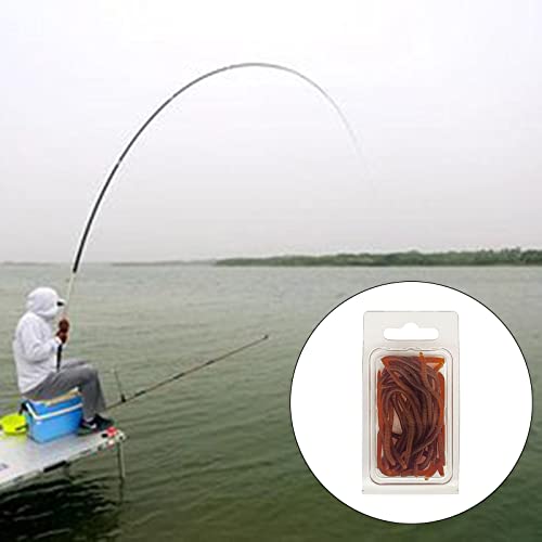 Lures Baits Soft Artificial Earthworm Freshwater Saltwater Bass Soft Lures Fishing Accessories Lifelike-Fake Bloodworm-grub - color: 10cm20 packs