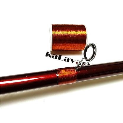 (8pcs*240yd) Kalavarma Rod Wrapping Thread for Fishing Rod Wrapping Thread Rod Building Repair - style: Metallic klm020