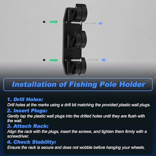 2X Magnetic Fishing Rod Holder, Magnetic Fishing Pole Storage Rack for Car Boat Truck Pickup Bed Wall Garage Door, W/ EVA Foam, Horizontally