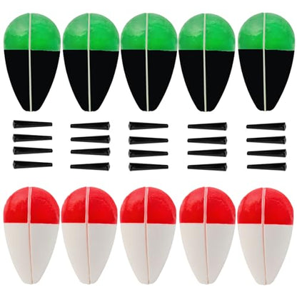 Peg Floats Slotted 10PCS Catfish Fishing Floats Foam Slip Bobbers for Fishing Santee Rig Crappie Panfish Bass Trout 1.2in,2in - size: 1.2in-3cm