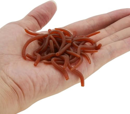 20pcs Bass Fishing Worms - Soft Plastic Baits & Lures for Fresh Water Fishing