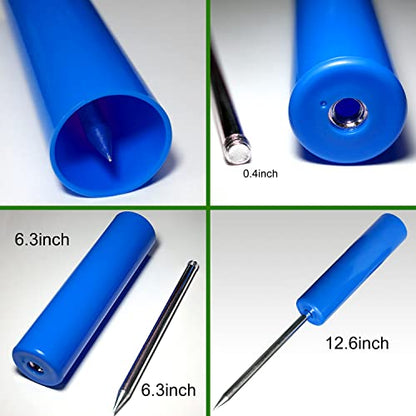 Fishing Rod Holder, 4 Pack Fishing Pole Holders Ground, Rod Holders for Bank Fishing, Beach Support Stand Reinforced PVC, 4 Free Alarm Bells - style: Blue