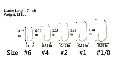 Angler's Grotto Snelled Offset Baitholder Hook | 10 Count Per Pack | Freshwater Saltwater Fishing Hooks | High Carbon Steel Extra Strength | Size #6#4#2#1#1/0 - size: Size 2, 10 Count