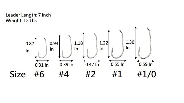 Angler's Grotto Snelled Offset Baitholder Hook | 10 Count Per Pack | Freshwater Saltwater Fishing Hooks | High Carbon Steel Extra Strength | Size #6#4#2#1#1/0 - size: Size 4, 10 Count