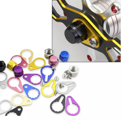 Baitcasting Fishing Reel Screw Nut Locking Cap Crank Handle Compatible with Abu Daiwa Okuma - color: Grey, style: Right