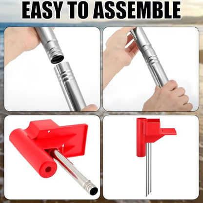 AceOrbit Sand Spike for Surf Fishing Bait Box Cutting Board PVC Portable Beach Fishing Rod Holder for Beaches, Rivers and Sandy Beaches Outdoor Angling