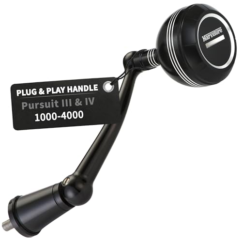 Foldable Power Handle for Penn Pursuit III IV, Battle III IV DX, Conflict I Spinning Fishing Reel Replacement Handle - size: For Pursuit 1000-4000 Thread