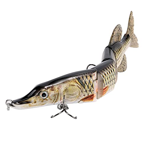 Large Multi Jointed Fishing Lures Bait,Big Giant Fishing Bass Lures,Crankbaits Swimbaits with Treble Hook - color: B2-10.24",3.8oz