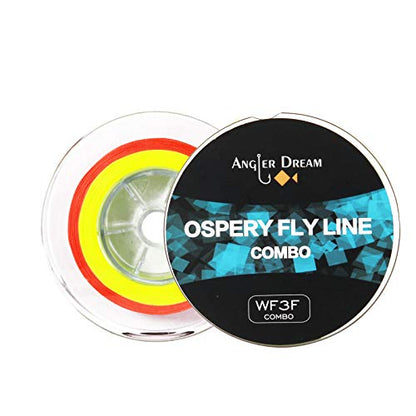100FT WF3F WF5F WF8 Fly Fishing Line Combo Weight Forward Fly Line with Braided Backing Tapered Leader Preload Fly Line with Welded Loop - color: Fluo Yellow, size: 9 feet