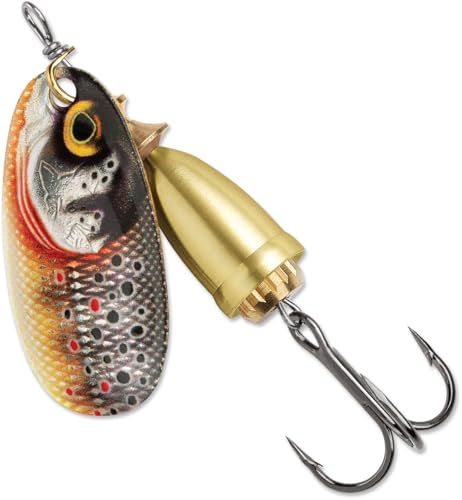 BLUE FOX Classic Vibrax, Inline Spinner Lure for Trout Bass Walleye and Salmon Premium Fishing Spinner - color: Gilded Brown Trout, size: 2