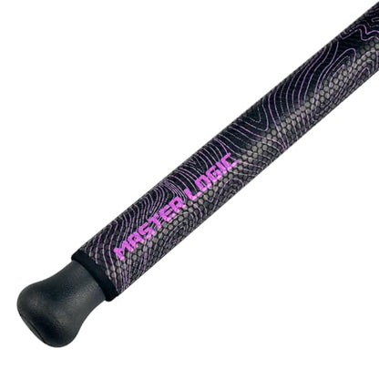 Monster Catfish Casting Rod, 7' MH Glow-in-Dark 1-Piece | Glow catfish rod with S-glass carbon blank, EVA grip, stainless guides, 10-50lb line and 1-10oz lures for night fishing - color: Pink, size: ["Catfish Rod 7'-1pc-Medium Heavy-2 Pack"]